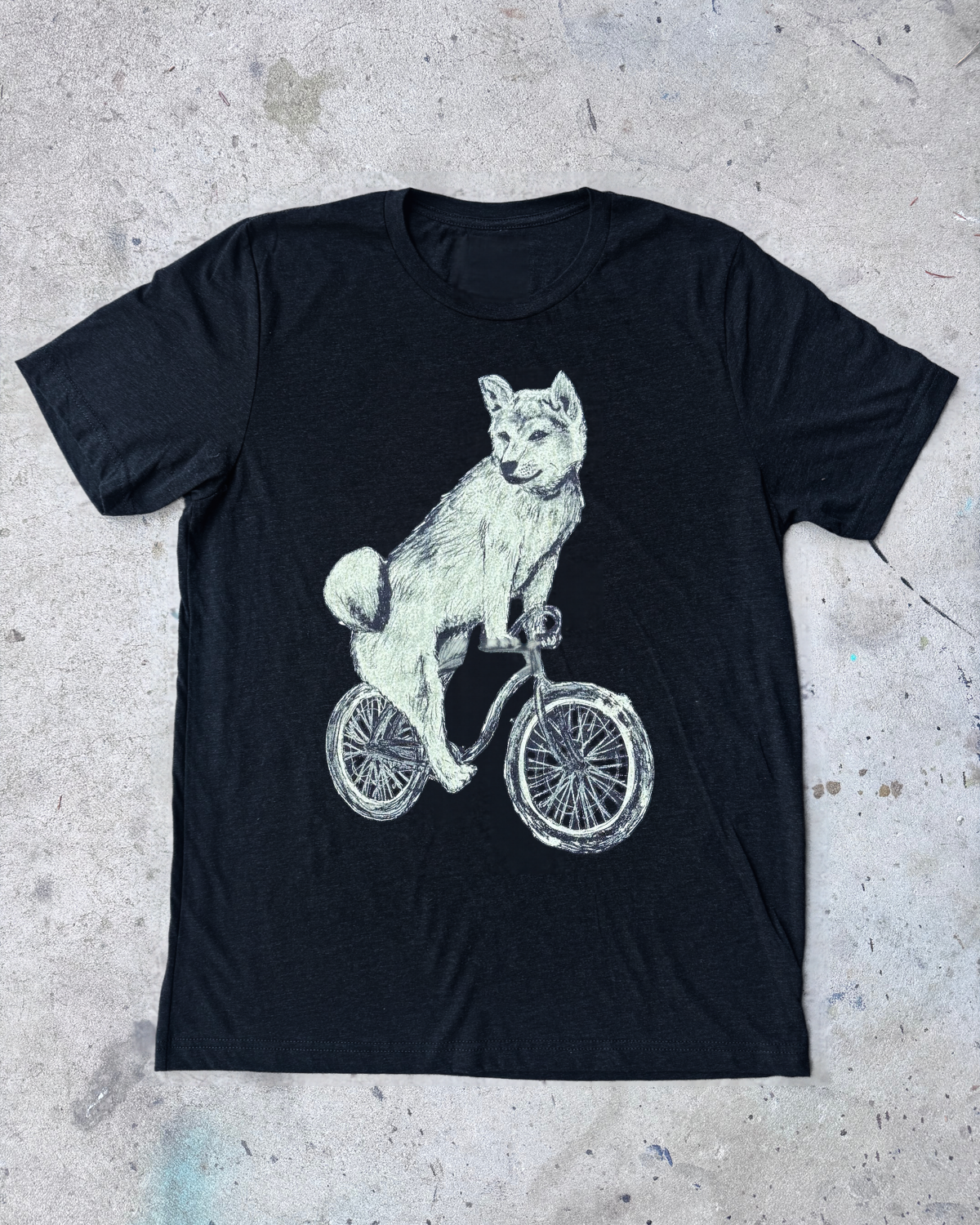 Shiba Inu on a Bike Men's/Unisex Shirt