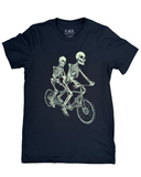 Skeletons on a Tandem Bicycle Men's/Unisex Shirt