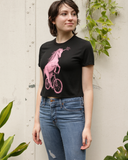 Unicorn on a Bicycle Women's Crop Top