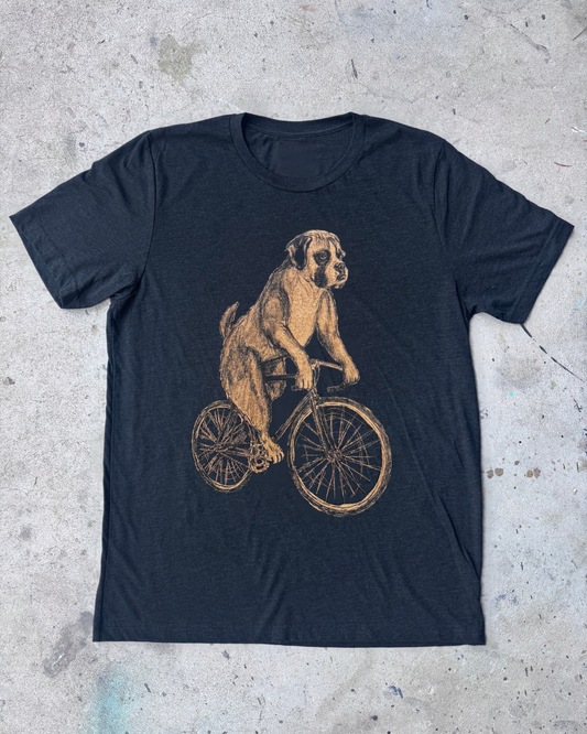 Boxer on a Bike Men's/Unisex Shirt