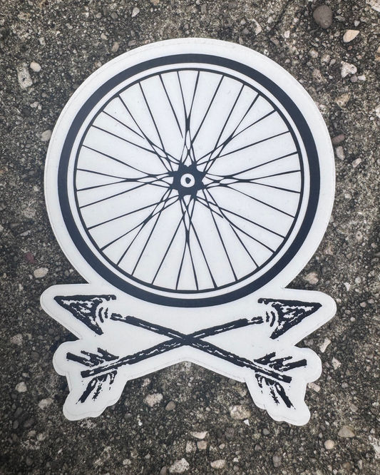 Wheel and Arrows Logo Vinyl Sticker