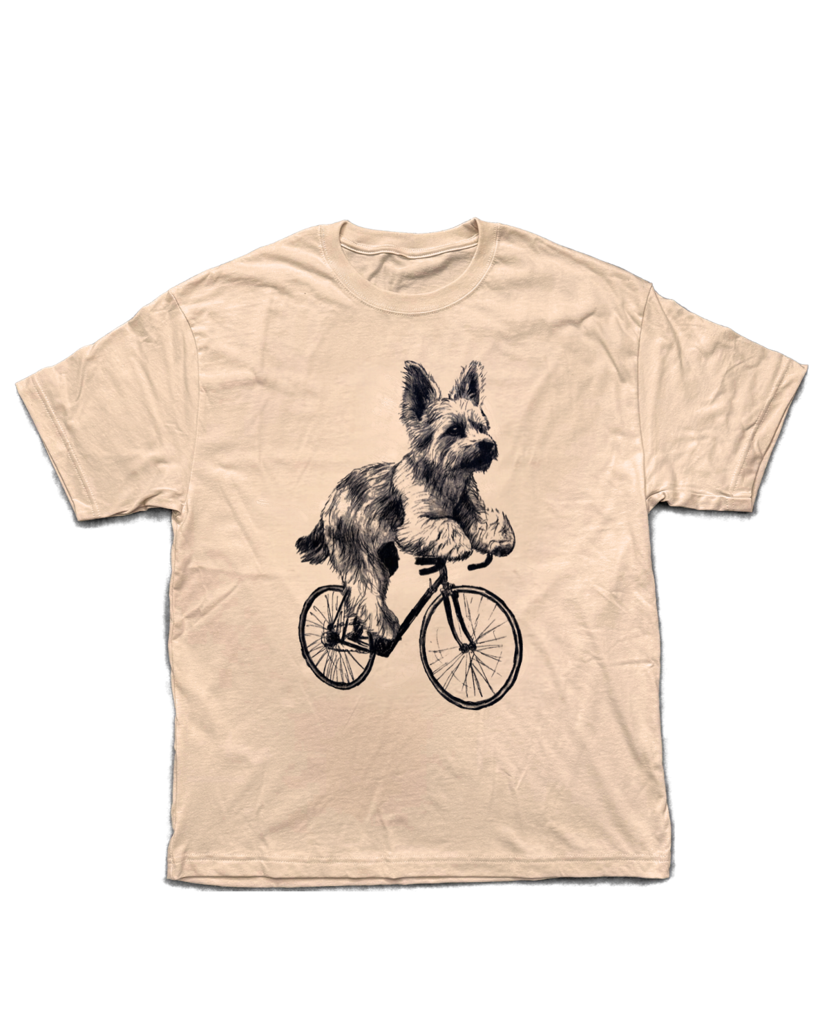 Yorkie on a Bike Men's/Unisex Shirt