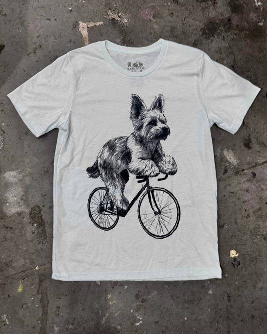 Yorkie on a Bike Men's/Unisex Shirt