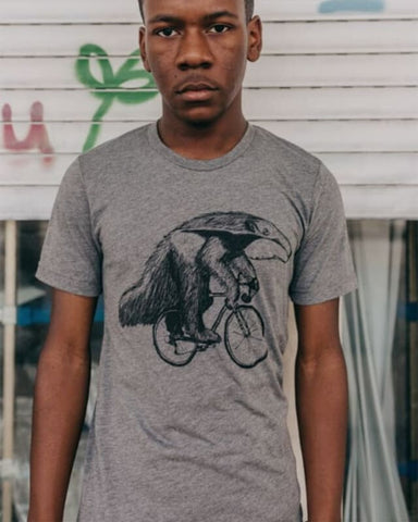 Anteater on a Bicycle Men's/Unisex Shirt
