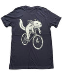 Axolotl on A Bicycle Men’s/Unisex Shirt - Classic Tee - Black / XS - Unisex Tees