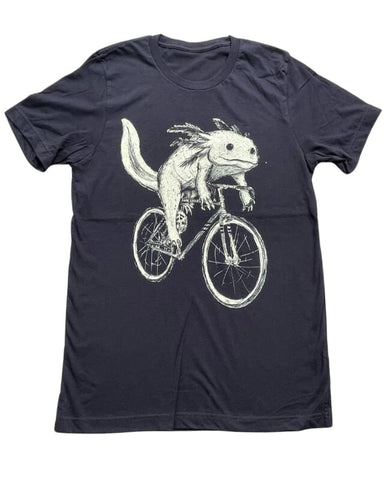 Axolotl on A Bicycle Men's/Unisex Shirt