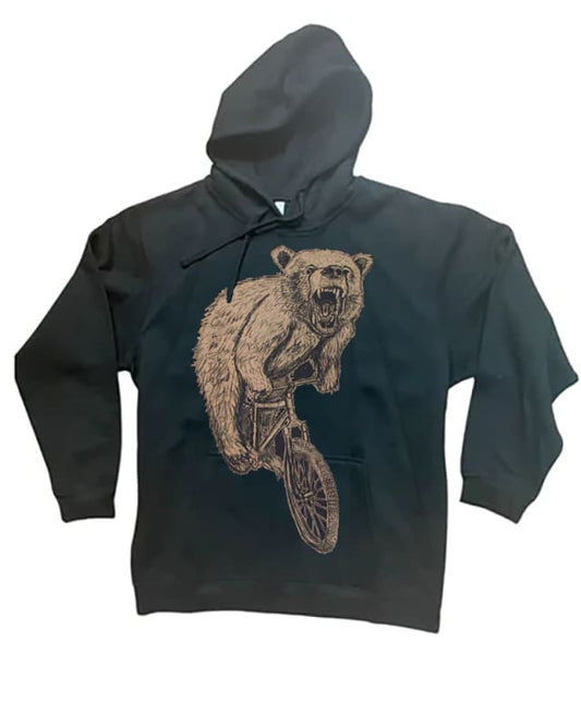 Bear on A Bike Unisex Hoodie