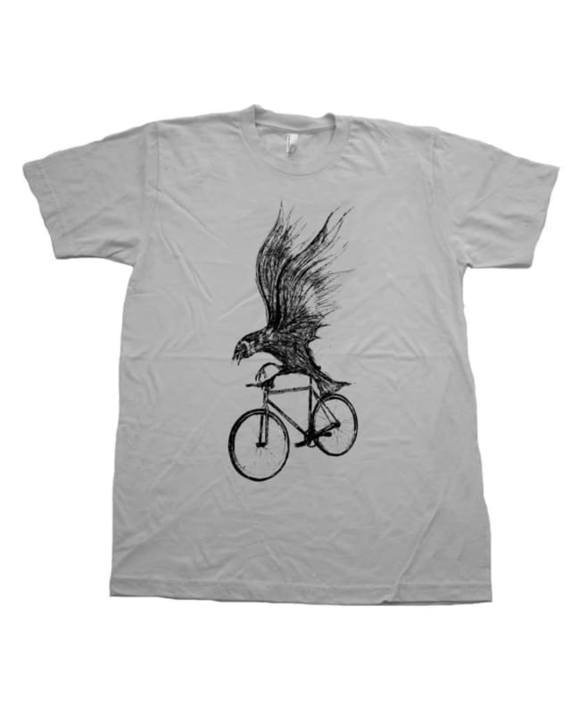 Black Bird on a Bicycle Men’s/Unisex Shirt - Unisex Tees