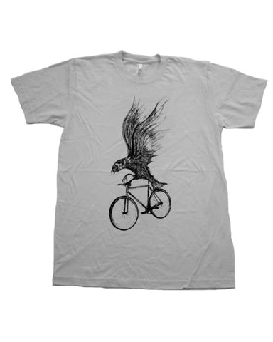 Black Bird on a Bicycle Men's/Unisex Shirt