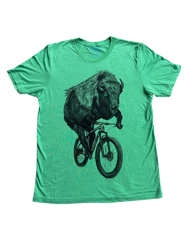 Buffalo on a Bicycle Men's/Unisex Shirt