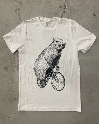 Capybara on a Bicycle Men's / Unisex Shirt