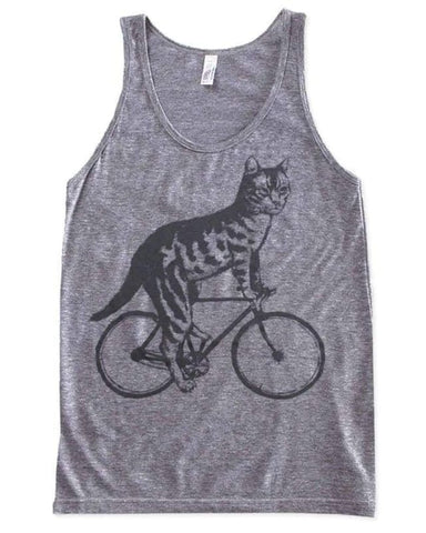 Cat On A Bicycle Men's/Unisex Tank