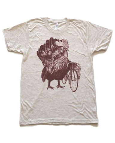 Chicken on a Bicycle Men's/Unisex Shirt