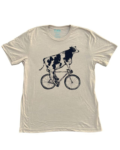 Cow on a Bicycle Men's/Unisex Shirt