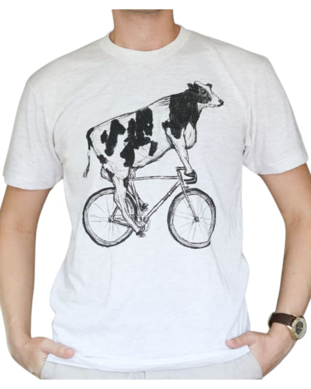 Cow on a Bicycle Men’s/Unisex Shirt - Unisex Tees