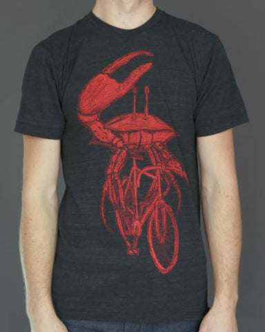 Crab on a Bicycle Men's/Unisex Shirt