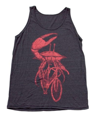 Crab on a Bicycle Men's/Unisex Tank