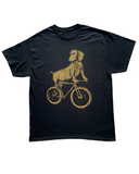 Dachshund on A Bicycle Men’s/Unisex Shirt - 90’s Heavy Tee - Black / XS - Unisex Tees