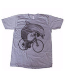 Dolphin on a Bicycle Men’s T-Shirt - Animals on Bikes
