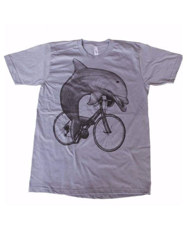 Dolphin on a Bicycle Men's T-Shirt