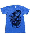 Dragon on a Bicycle Men’s T-Shirt - Unisex/Mens Tee / Classic Tee - Royal / XS - Unisex Tees