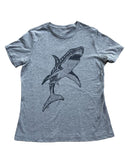 Folkin’ Shark Women’s Shirt - Standard Tee - Tri-Grey / S - Women’s