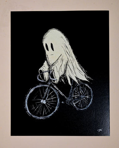 Ghost on a Bike Print