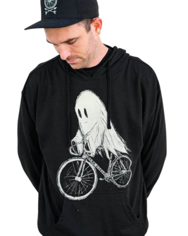 Ghost on A Bike Unisex Hoodie