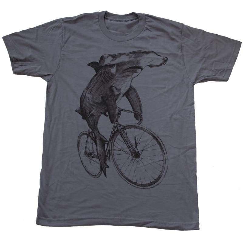 Hammerhead on a Bicycle Mens T-Shirt - Unisex Tees
