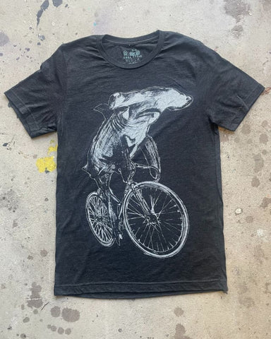 Hammerhead Shark on a Bicycle Men's T-Shirt (new color way)