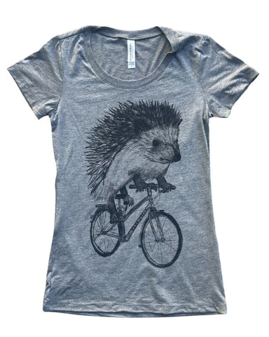 Hedgehog on A Bicycle Women's Shirt