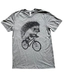 Hedgehog on a Bike Men’s/Unisex Shirt - 70’s Vintage Tee - Tri-Grey / XS - Unisex Tees