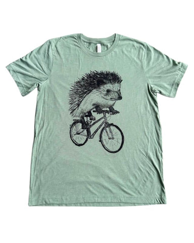 Hedgehog on a Bike Men's/Unisex Shirt