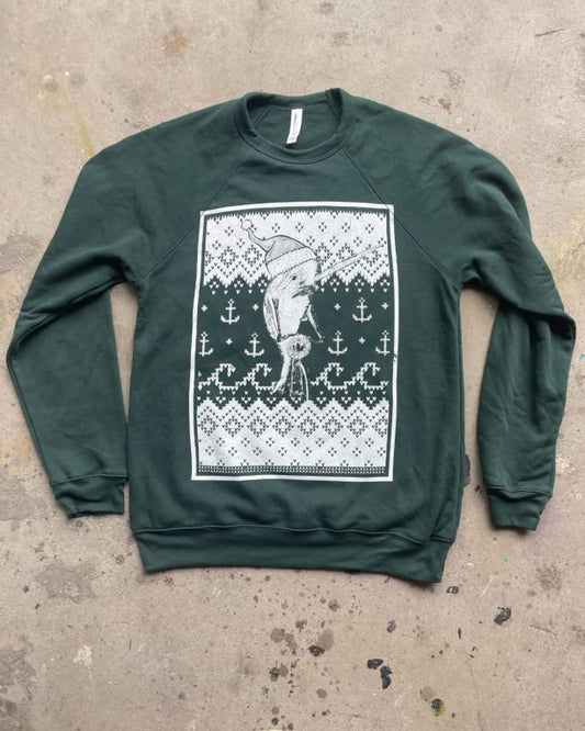 Holiday Narwhal Pullover Sweater - Long Sleeve