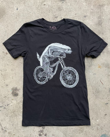 Honey Badger on A Bicycle Men's/Unisex Shirt