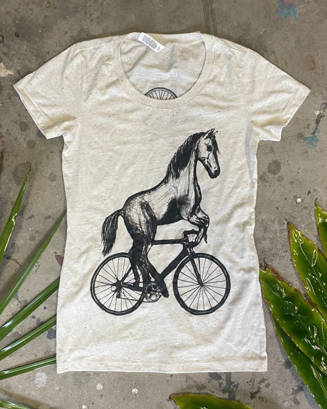 Horse on a Bike Women’s T-Shirt - Ladies Tees