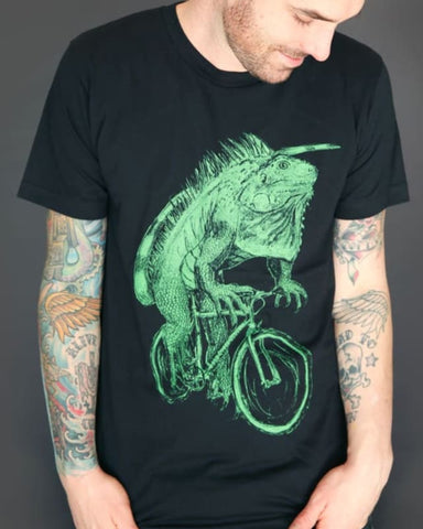 Iguana on a Bicycle Men's T-Shirt