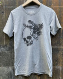 Life and Death IV - Unisex/Mens Botanical Skull Shirt - Unisex Tees