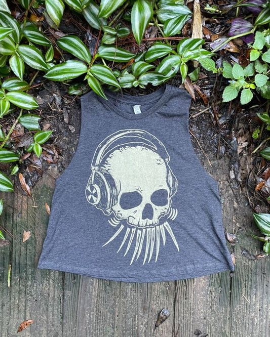 Life and Death | Listener Skull Women’s Racerback Crop Tank - Women’s