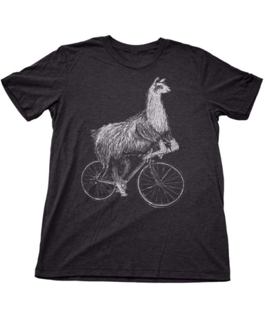 Llama on a Bicycle Men's T-Shirt