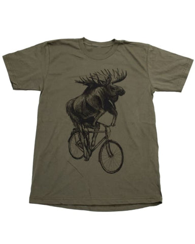 Moose on a Bicycle Men's T-Shirt