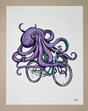 Octopus on a Bike Print - Artwork