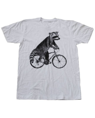 Raccoon on a Bicycle Men's/Unisex Shirt