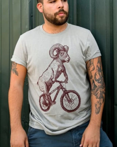 Ram on A Bicycle Men's/Unisex Shirt