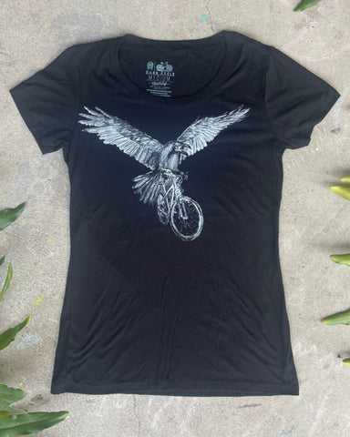 Raven on A Bicycle Women's Shirt