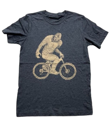 Sasquatch on A Bicycle Men's/Unisex Shirt