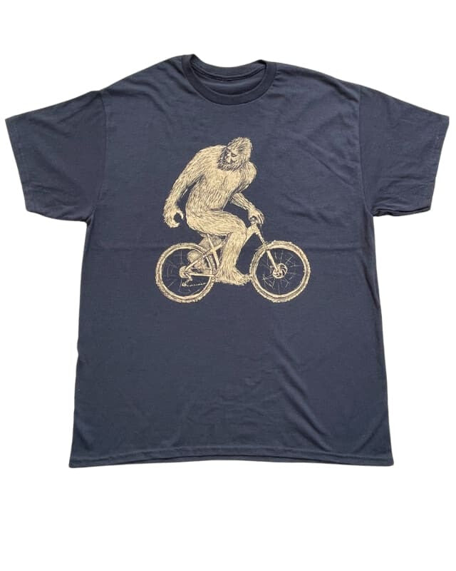 Sasquatch on A Bicycle Men’s/Unisex Shirt - 90’s Heavy Tee - Black / XS - Unisex Tees