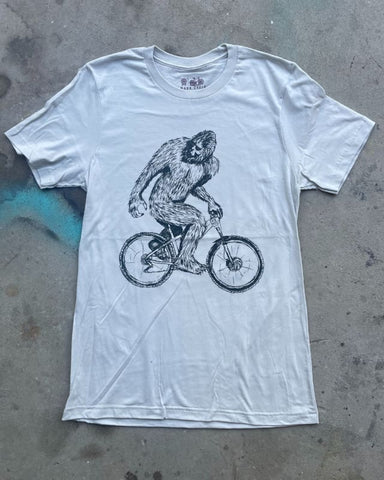 Sasquatch on A Bicycle Men's/Unisex Shirt (new color way)