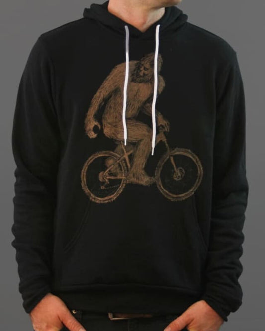Sasquatch on A Bike Unisex Hoodie