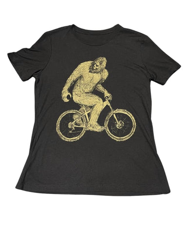 Sasquatch on a Bike Women's T-Shirt